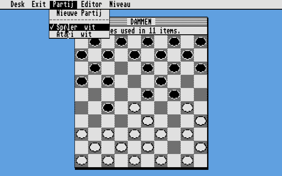 Dammen atari screenshot